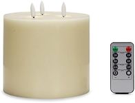 Large 3 Wick Bright LED Flickering 
