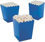 Mini Popcorn Boxes - Blue (24 Pcs.) - Goody Bags & Birthday Supplies by Fun Express