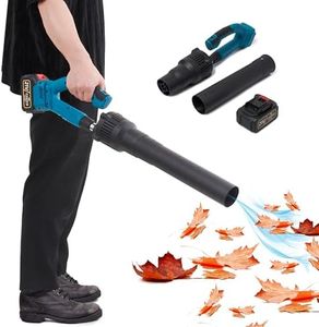 Toolzilla Cordless Leaf Blower - Battery Powered Leaf Blowers Machine for Lawn Care - Compact Handheld Vacuum for Yard, Garden - Wireless, Portable and Rechargeable - Blue