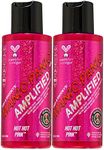 MANIC PANIC Hot Hot Pink Hair Color - Amplified - (2PK) Semi Permanent Hair Dye - Medium Pink - Glows In Blacklight - For Dark & Light Hair - Vegan, PPD & Ammonia Free For Coloring Hair on Women & Men