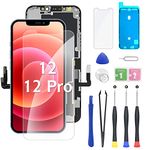 hoysg for iPhone 12/12 PRO Screen Replacement Kit - Full HD LCD 6.1'' Display and 3D Touch Digitizer Assembly with Repair Tools Compatibility A2172, A2402, A2404 A2403, A2341, A2406, A2408, A2407