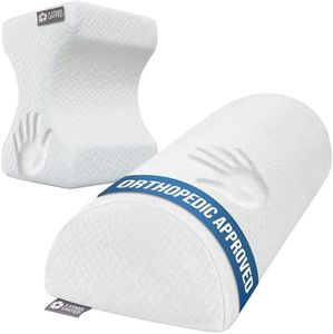 5 STARS UNITED Half Moon Bolster Semi-Roll Pillow and Knee Pillow for Side Sleepers - Bundle, 100% Memory Foam