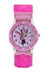 Minnie Mouse Girls Analogue Classic Quartz Watch with Textile Strap MN5106