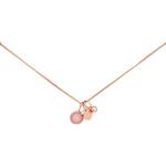 Fossil Necklace for Women Personalization, Total Length: 40 cm + 5 cm Extension Chain Rose Gold Stainless Steel Necklace, JF03046791