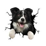 3D Dog Stickers, Dog Wall Decals Dog Car Stickers Car Window Sticker 3D Dog Crack Sticker Pet Dog Sticker Wall Stickers Toilet Sticker Bumper Sticker for Walls, Cars, Toilet, Room Gifts 4pcs