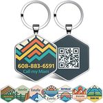KEKID Custom Dog ID Tags, Personalized Pet ID Tags with QR Code, Free Online&Scan QR Receive Instant Location Alert Email