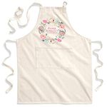 Purple Print House Womens Nanny's Kitchen Custom Cotton Apron - Personalised Cooking Gifts For Nanny - Mothers Day Birthday, Natural, One Size