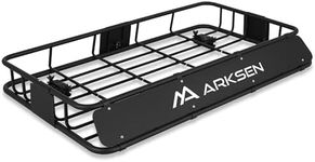 ARKSEN 30 x 50 x 6 Inch Universal Extra Wide 150LB Heavy Duty Roof Rack Cargo with Extension Car Top Luggage Holder Carrier Basket for SUV, Truck, & Car Steel Construction