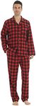 YUSHOW Mens Flannel Pajamas Set Cot