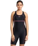 Speedo Women's Endurance Classic Racerback Legsuit Swimwear - Black & Fandango Pink