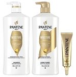 Pantene Shampoo, Conditioner And Hair Treatment Set, Daily Moisture Renewal For Dry Hair, Safe For Color-Treated Hair (1,580 mL Total)