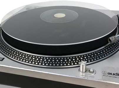 Mobile Pro Shop Acrylic Turntable Mat - Acrylic Slipmat for Vinyl LP Record Players - Improves Sound Quality & Provides Tighter Bass - Anti Static Platter mat (Clear Transparent)