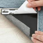 GORILLA GRIP 8 Pack Extra Wide Dual Sided Rug Gripper Pads for Carpet and Hardwood Floors, No Damage Removable and Reusable Corner Grippers, Universal Fit Floor Pad for Under Area Rugs, 5 x 7 inches