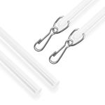 Amazing Drapery Hardware Clear Acrylic Drapery Wand, 24-Inches, 2 Pack - Invisible & Sturdy Curtain Pull Rod - UV-Resistant - Ideal for High Hanging Drapes & Heavy Curtains in Homes & Offices