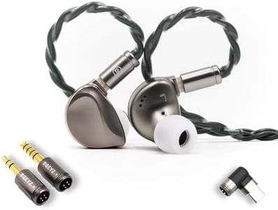 BQEYZ Winter2 In-Ear Monitor Wired Earphone DD+BC HiFi Gaming Earphone Detachable Cable Wired Headphone for Audio Fan (Brown, 3.5mm+4.4mm+Type-C)