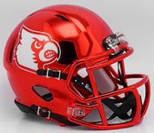 Riddell NCAA Louisville Cardinals Unisex Louisville Cardinals Helmet Replica Mini Speed Style Chrome Alternatehelmet Replica Mini Speed Style Chrome Alternate, Team Colors, One Size