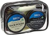 Charles Birch Shoe Care Cleaning Kit, Travel Size Leather Care, 8 Pieces inc 2x Shoe Polishes, 2x Shoe Brushes, 2x Cloths, 1x Shoe Lift, 1x Clear Case