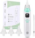 Nasal Aspirator Baby, MYPIN Electric Baby Nose Suckers, Rechargeable Baby Nose Cleaner, Anti-Backflow Nose Vacuum with 3 Suction Levels, 3 Silicone Tips, Light, Music for Infants Toddlers Newborn