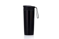 Mr. Classic - Magic Suction Mug - Non Spill Travel Bottle Flask, Leakproof Coffee Cup, 500ml (Black)