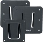 VIVO Anti-Rust Quick Release Plastic Polymer RV TV Mount Set for up to 43 inch Screens, VESA 100x100mm, Holds up to 14kg, Includes 2 Wall Plates and 1 VESA Bracket, Black, MOUNT-VWRV1-3