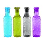 ATTRO Iceberg Unbreakable PET Fridge Water Bottle,Set Of 4,1000 ml,Multicolor