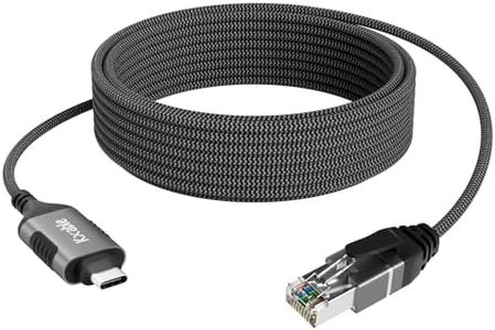 Slim USB C to Ethernet Cable 6 FT, Snagless RJ45 to USB Type-C Cord, Directly Connected, Gigabit LAN Network, OFC Wire, for MacBook Pro/Air, iPad Pro, iPhone 15 Series, Galaxy, Laptop, PC, OD: 3.6mm