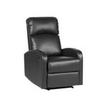 EVRE Recliner Arm Chair with Adjustable Leg Rest and Reclining Functions Leather - Black Arm Chairs For Living room, reclining chairs, armchair, comfy chair