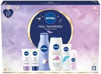 NIVEA Women's Feel Pampered Skincare Regime Gift Set, Includes Shower Cream, Anti-Perspirant, Body Lotion, Moisturising Day and Night Cream