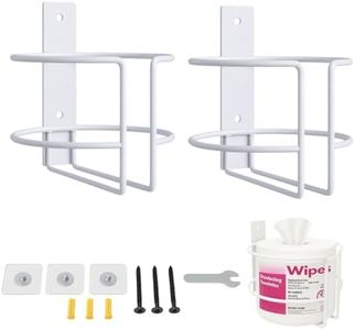 Wall Mount Wipes Holder & Dispenser -2 Pack- Rustproof Bathroom & Kitchen Organizer with 3M Adhesive or Screws, Fit for Clorox, Lysol, Baby & Pet Wipes – No-Drill Space-Saving Wall Rack