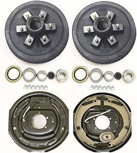 LIBRA 6 on 5.5" B.C. Trailer Hub Drum Kits with 12"x2" Electric Brakes for 5200-6000 Lbs Axle