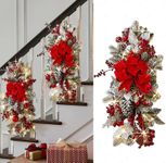 2PCS Christmas Garland with Lights 