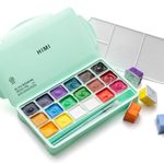 HIMI MIYA HIMI Gouache Paint Set 18 Colors (30ml/Pc) Paint Set Unique Jelly Cup Design Non Toxic Paints for Artist, Hobby Painters & Kids, Ideal for Canvas Painting for Novelty Gift (Green)