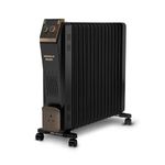 Havells 15 Fin Oil Filled Room Heater (OFR) | Advanced New U-Tech Fast Heating Fins with 10-Year Warranty | 2900W | ISI Approved | PTC Fan Heater | Inclined Control Panel | Black