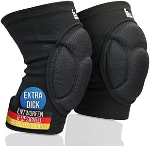 LAUTER SCHUTZ ® 3-ZONEN Knieschoner - atmungsaktiv, dehnbar, weich - mit 3-Zonen-Polster für Schutz und Bewegungsfreiheit [Hallensport und outdoor] für Handball, Volleyball, Mountainbiking & mehr (L)