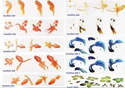 9 Sheets 3D Resin Koi Fish Painting Sticker | Goldfish Stickers with 3D Effect | Koi Pond Clear Film | Filling Material for Resin Art (9 Sheets)