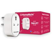 HomeMate WiFi Smart Plug Socket 16A (Pack of 1), With Energy Monitoring, Works with Amazon Alexa, Google Assistant and Siri (Type D - 16A, Pack of 1)