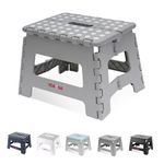 KOADOA Folding Step Stool, 9 Inch Plastic Foldable Step Stool for Kids Adults - Holds Up to 330 lbs Foot Stool with Non-Slip Surface, Carry Handle for Kitchen Bathroom Bedroom