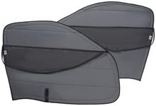 VANLUSIS Magnetic Insulated Front Door Window Covers (Pair) with Bug Screen for 2014–2026 RAM ProMaster Vans, Blackout Privacy Sun Shades for Stealth Camping – Dark Gray