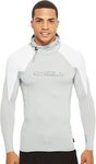 O'Neill Men's Premium Skins O'zone UPF 50+ Long Sleeve Sun Shirt with Hood,Cool Grey/White,X-Large