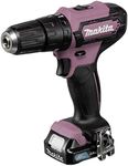 Makita HP333DSAP1 cordless impact driver 12 V 2.0 Ah Li-ion incl. rechargeables, incl. case - pink