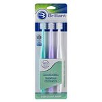 Brilliant Sensitive Toothbrush for Expectant Mom - With Soft 360 degree bristles for Sensitive Teeth and Bleeding Gums — Innovative Quality by Baby Buddy, White-Lilac-Aqua, 3 Count