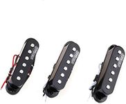 Wilkinson High Output Ceramic ST Strat Single Coil Pickups Set for Stratocaster Electric Guitar, Black