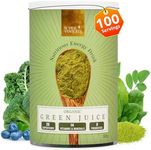 Super Foodies Organic Green Juice Powder, 500g, 100 Servings - 28 Superfoods Vegetables, Fruit, Herbs, Algae, 8 Strains Probiotics & More - Vitamin & Mineral Rich Formula for Energy Boosting (500g)