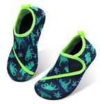 JIASUQI Baby Boys Girls Quick-Dry Water Shoes Lightweight Aqua Socks for Beach Pool Water Sports Easy Dinosaur, 4/5 UK Child