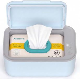 Awesmom Wipe Warmer for Babies, Adult, Adjustable Temperature, Silent Heating, Large Wipe Holder with Constant Warmth –Blue