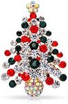 Philip Jones Christmas Tree Brooch, Crystal, Zircondia® Crystal