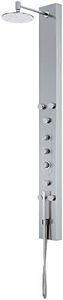 VIGO Dilana 67" H x 6" W 6-Jet Shower Panel System with Adjustable Round Head and Hand Shower Wand in Stainless Steel-VG08001