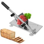 Holdfiturn Meat Slicer 32x15cm Manual Frozen Meat Slicer Adjustable Thickness Slicer Meat Cutter Machine Frozen Meat roll Slicer for Home Use for Home Cooking of Hot Pot Shabu Shabu Korean BBQ