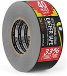 TapePlus Gaffer Tape - Huge Roll! 2 Inch x 40 Yards (120 Feet) Black Tape - Gaffers Tape Used for Gaff Tape, Duct Tape, Electrical Tape, Fabric Tape, Floor Tape, Book Binding Tape & More