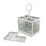 4 Compartment Cutlery Basket Fits Bosch/Siemens Dishwasher, Dark Grey